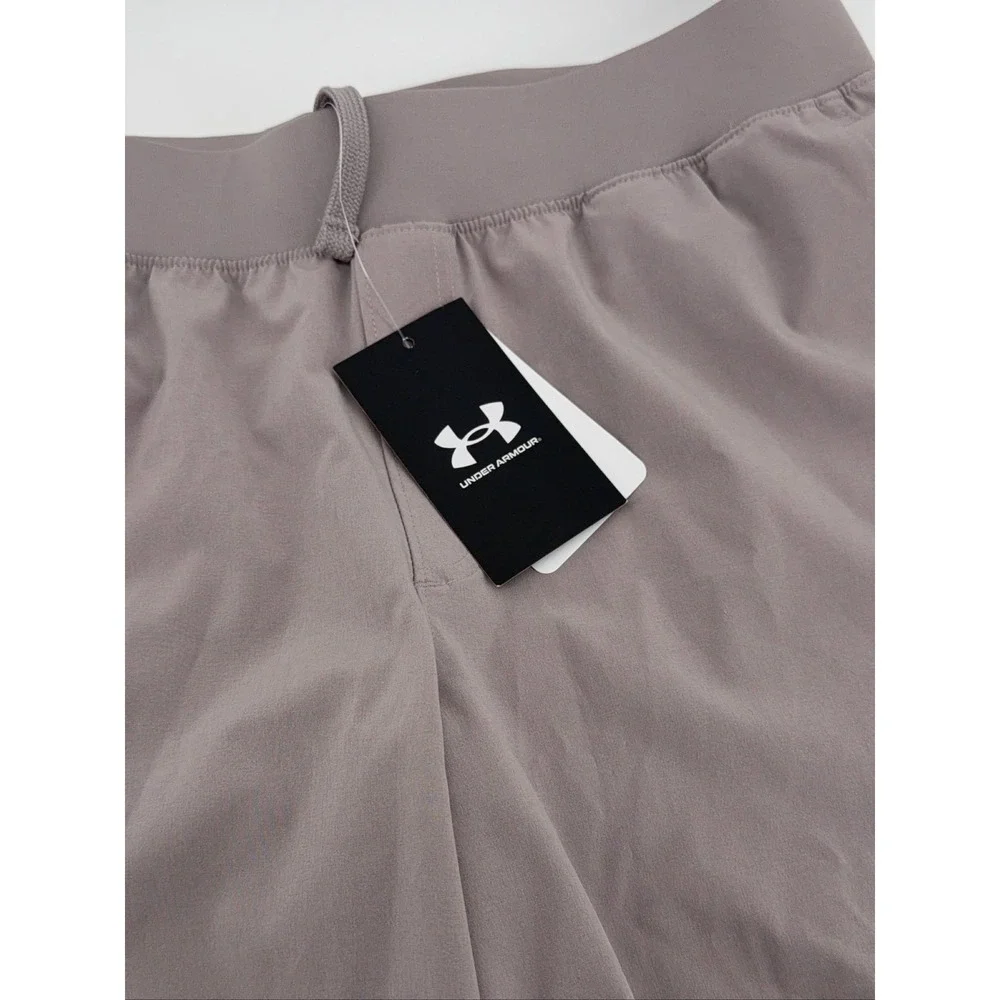 Under Armour Unstoppable Shorts Youth Large Taupe 4-Way Stretch